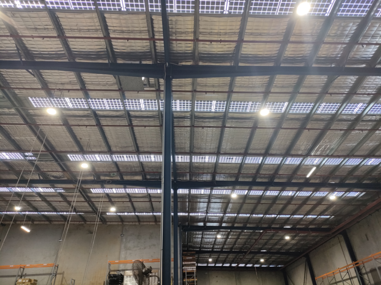 Photovoltaic roof of Australian warehouse